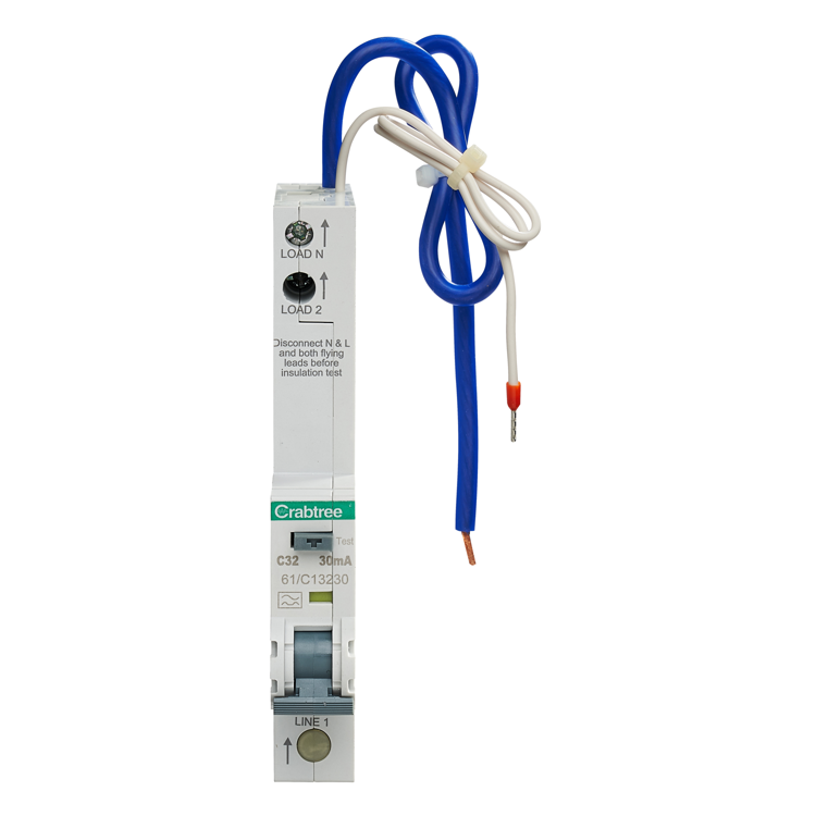 Crabtree 32A 30mA SPN C Curve 6kA Type A RCBO