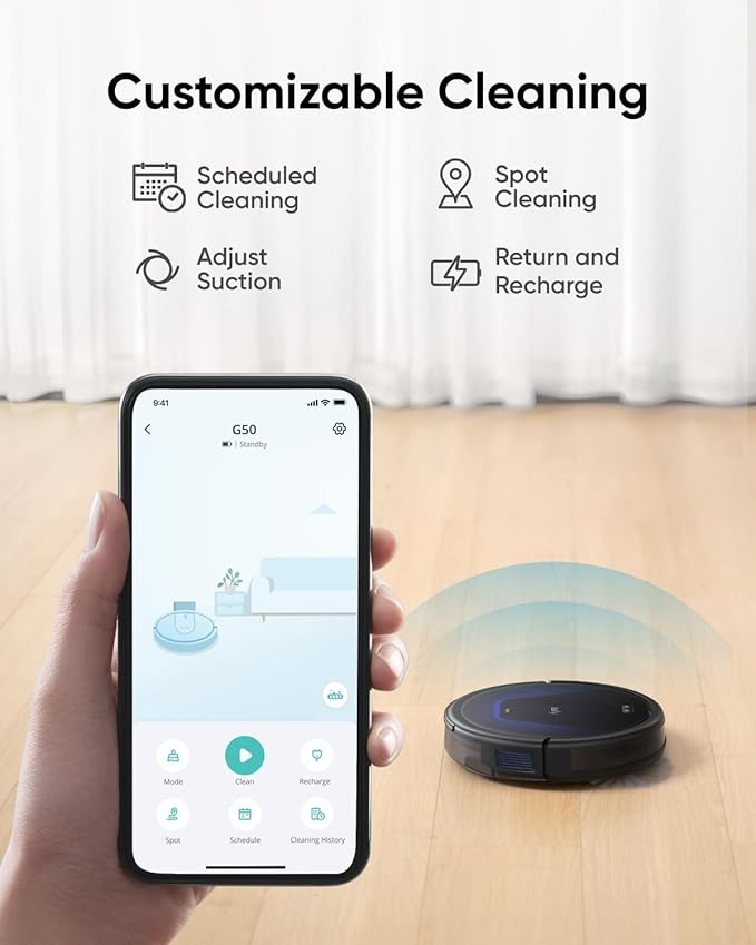 Eufy G50 Hybrid T2212V11 Robotic Vacuum Cleaner - Black