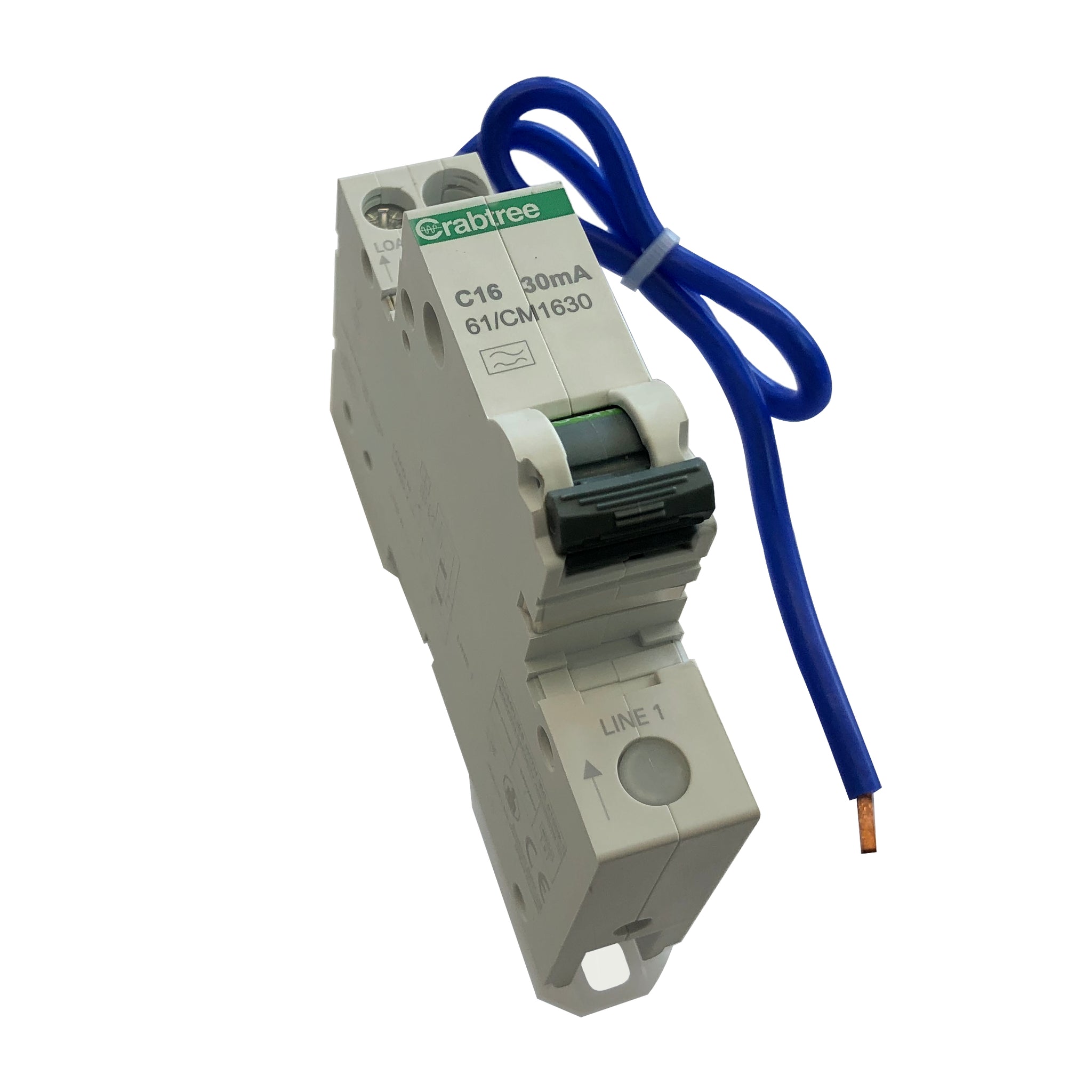 Crabtree 16A 30mA SPswN C Curve 6kA Type A Miniature RCBO