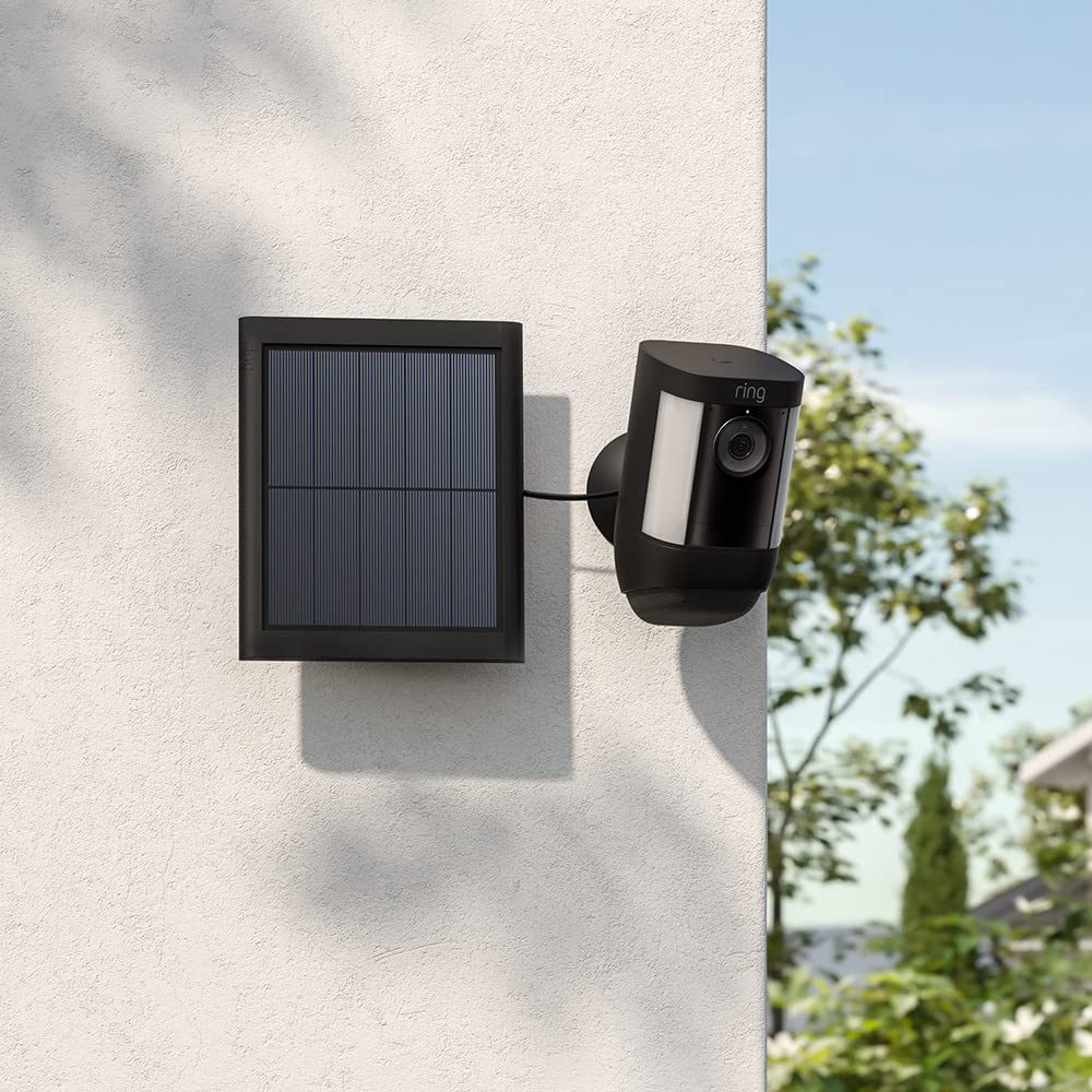 Ring Spotlight Cam Pro Battery & USB-C Solar Panel Black *BUNDLE*