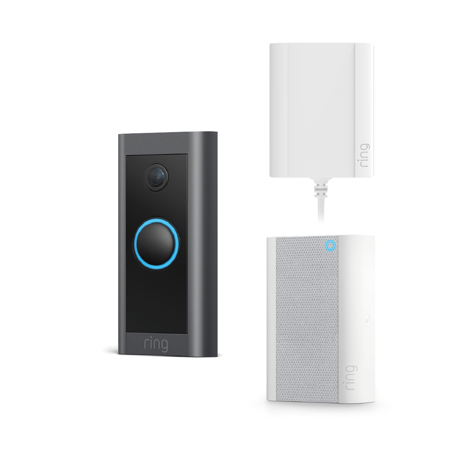 Ring Video Doorbell Wired With Chime Pro & Plug in Adapter (Gen 2) *BUNDLE*