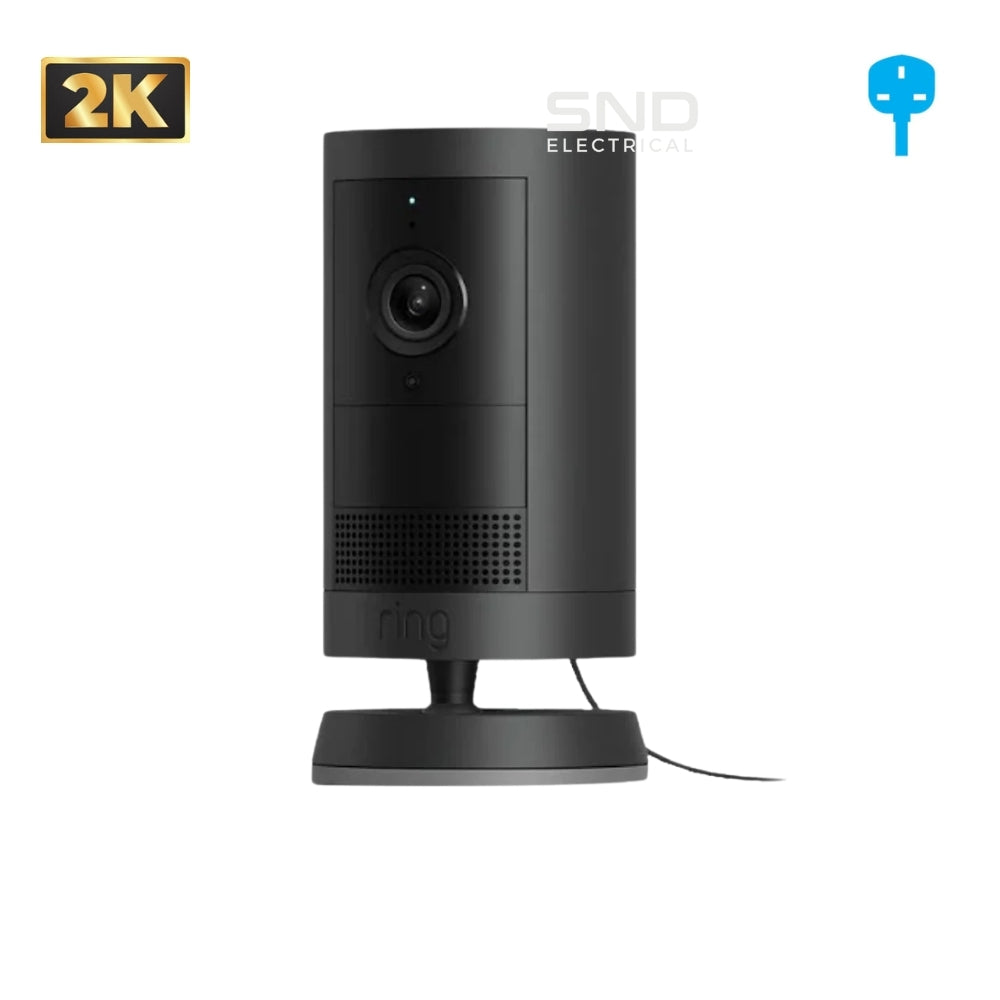 New Ring Outdoor Camera Plus (Plug-in) | 2K Black