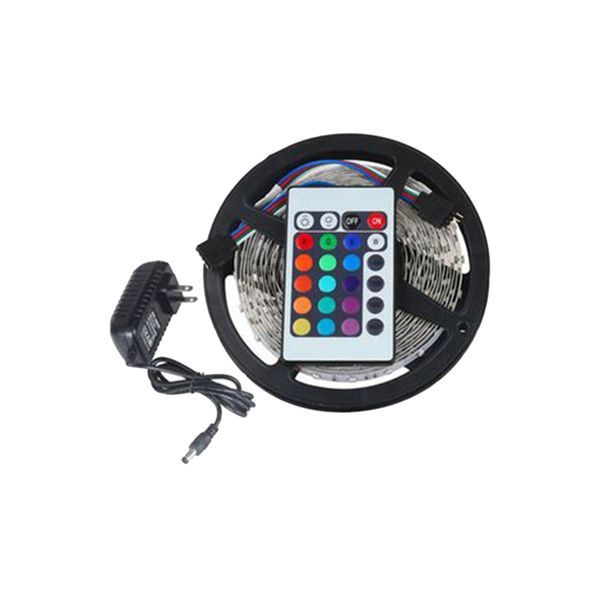 Ener J T444 RGB 5M LED Strip Kit 60 LED/PM IR Remote Controller & 12v 2A Power Supply