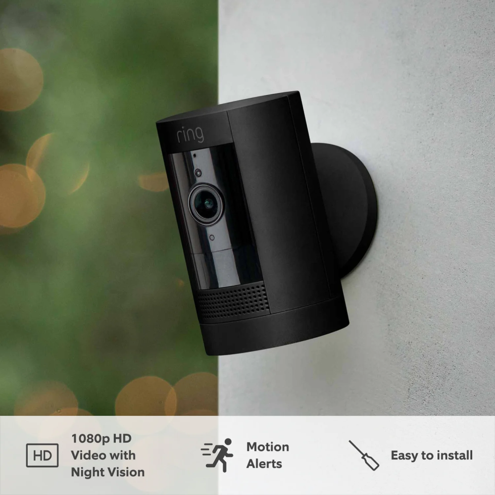 Ring Stick Up Cam Battery Black 2 PACK (3rd Gen)