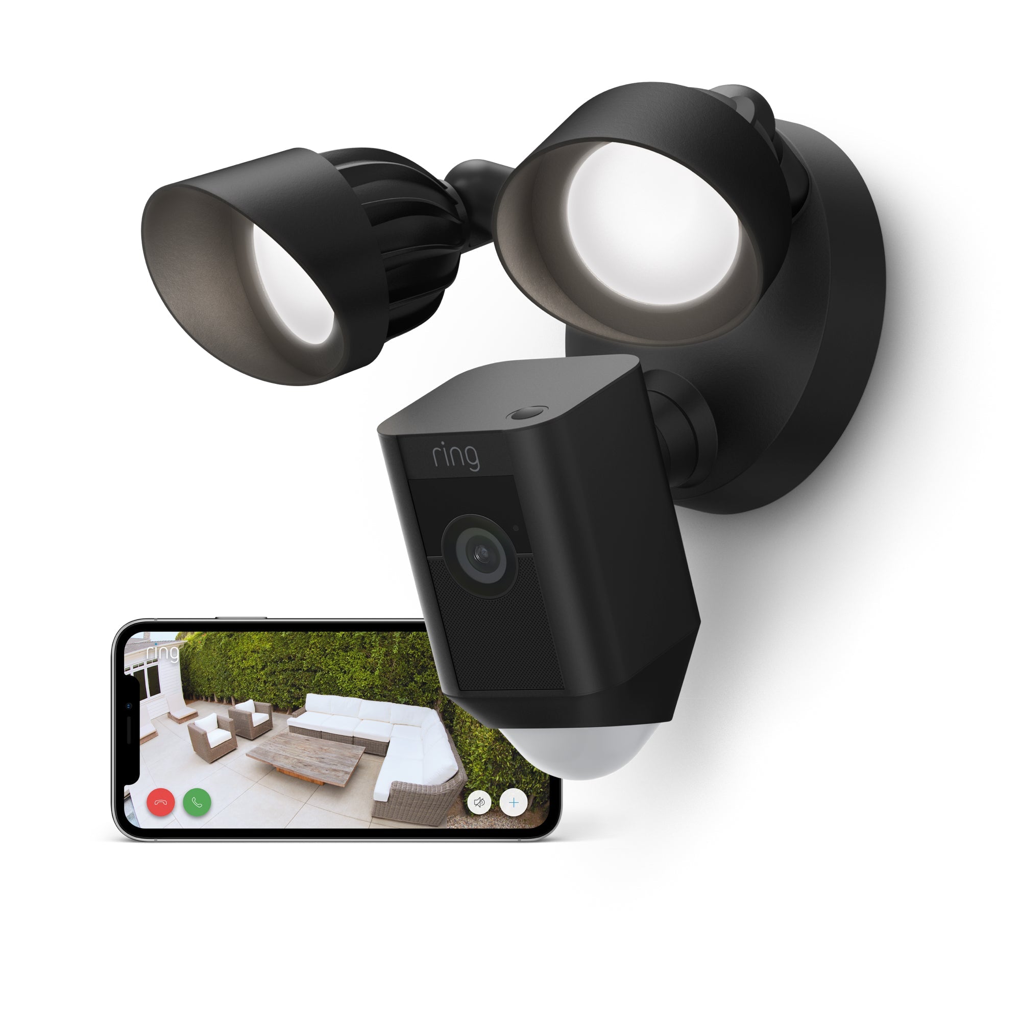 Ring Floodlight Cam Wired Plus Black