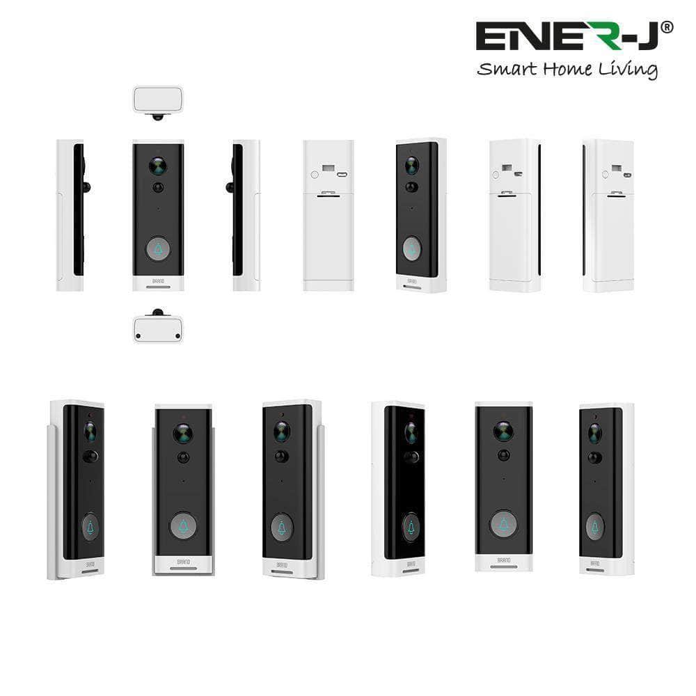 ENER-J Smart Wi-Fi Battery Doorbell 1080p with Plug in Chime SHA5307