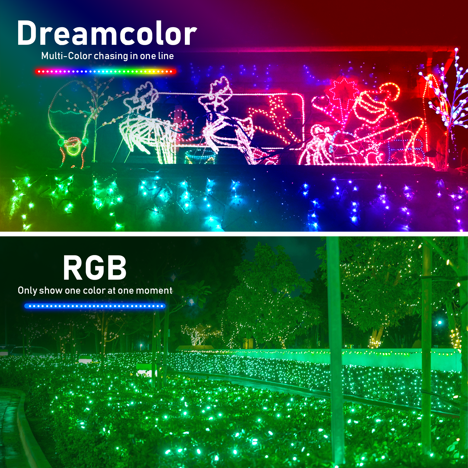 Ener J RGB Fairy Lights 5 Meter Cable, 50 LED'S, WiFi+BLE+IR with Remote Control, UK 3 Pin & USB Port