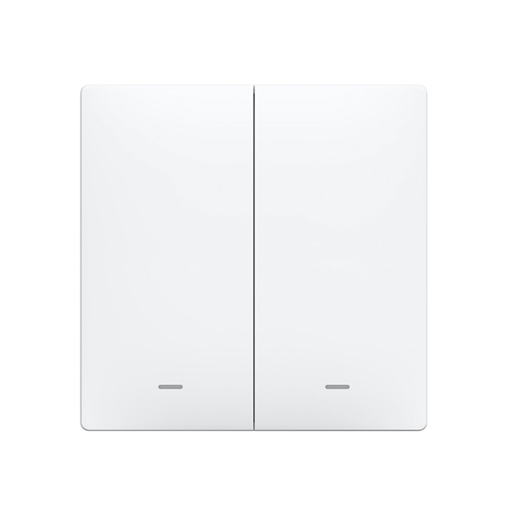 Ener J 2 Gang Smart Push Button Mechanical Light Switch, No Neutral Needed, APP & Voice Control