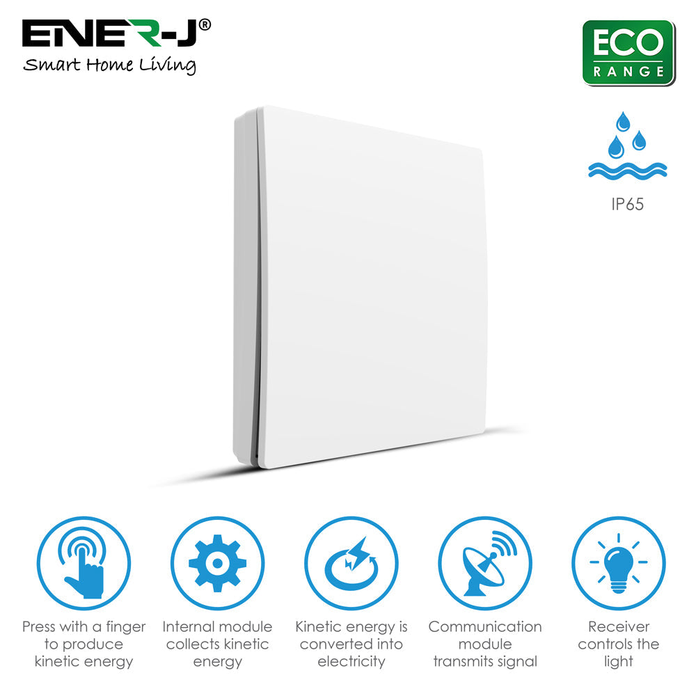 Ener-J 1 Gang Wireless Kinetic Switch (WS1050X)