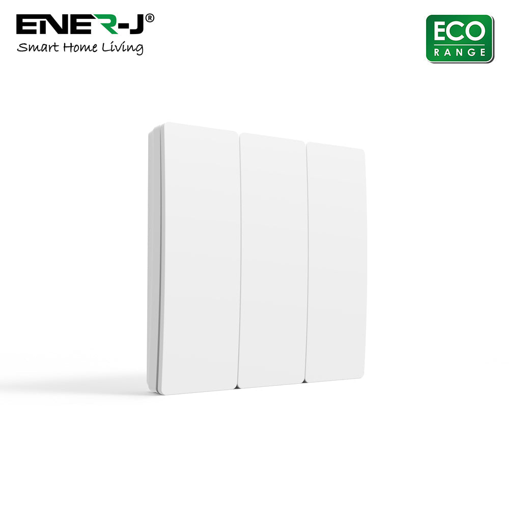 Ener-J 3 Gang Wireless Kinetic Switch White (WS1052X)