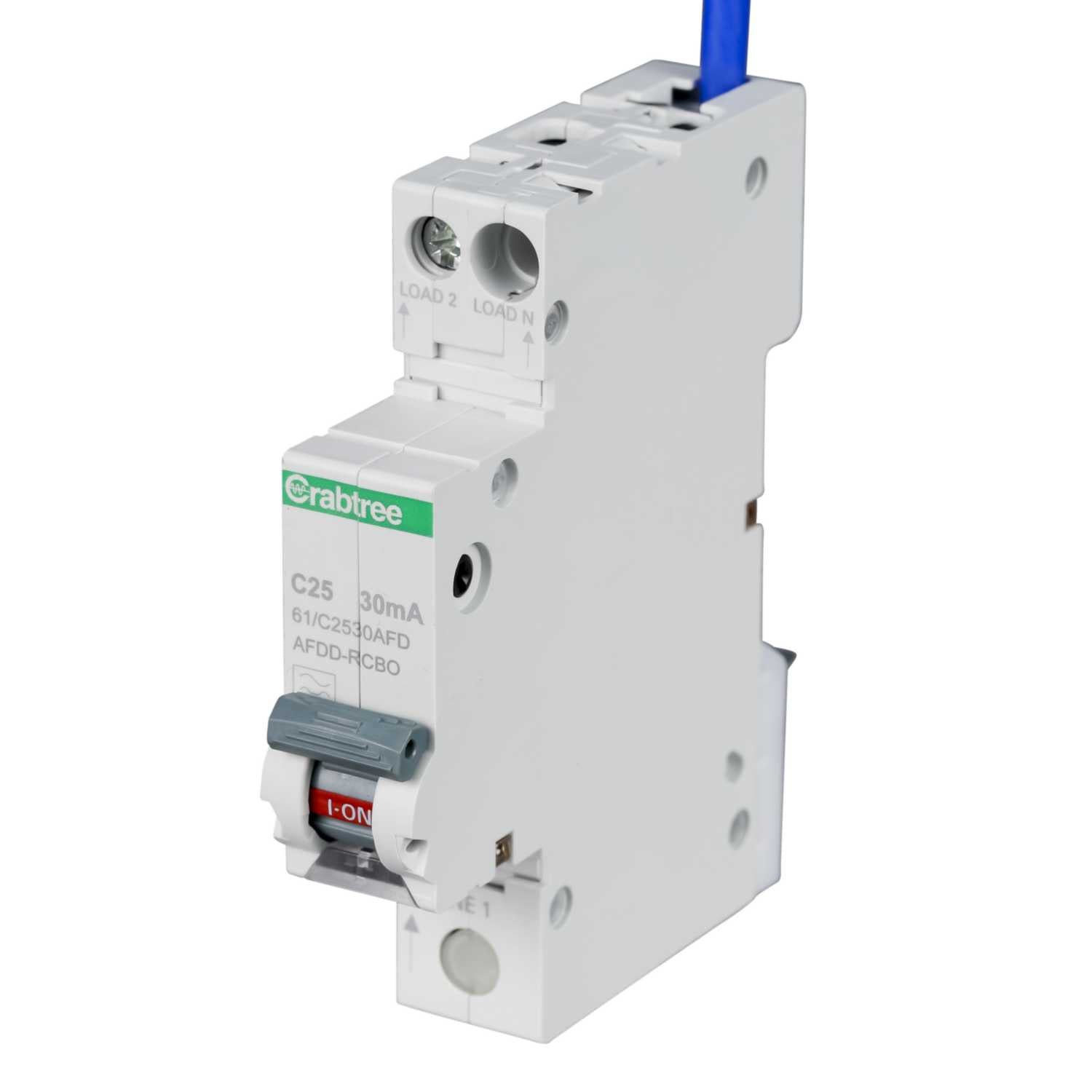 Crabtree 25A 30mA SPswN C Curve 6kA Type A Miniature AFDD RCBO