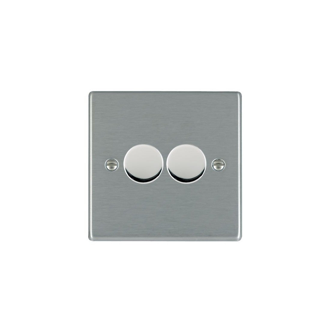 Hamilton 742X40 2 Way Dimmer Switch On/Off Max 300W per Gang, Satin Steel