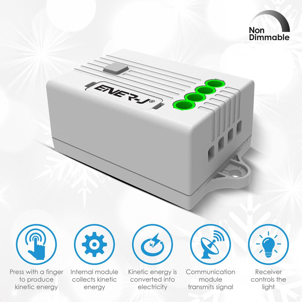 Ener-J 500W RF + WiFi Non Dimmable Receiver For for *PRO RANGE* Kinetic Switches